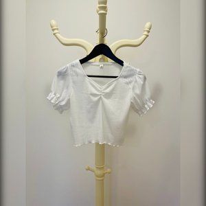 White Top with Ruffles